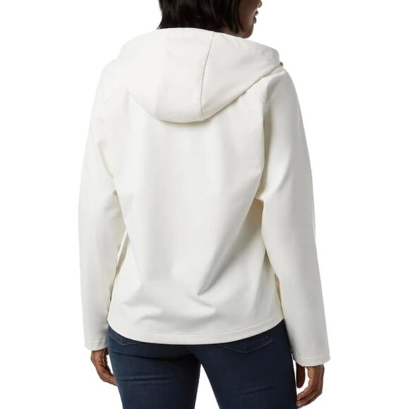 32 Degrees Heat NWT Women's Fleeced Line Hooded Full Zip Softshell Jacket, Cream - Picture 4 of 10